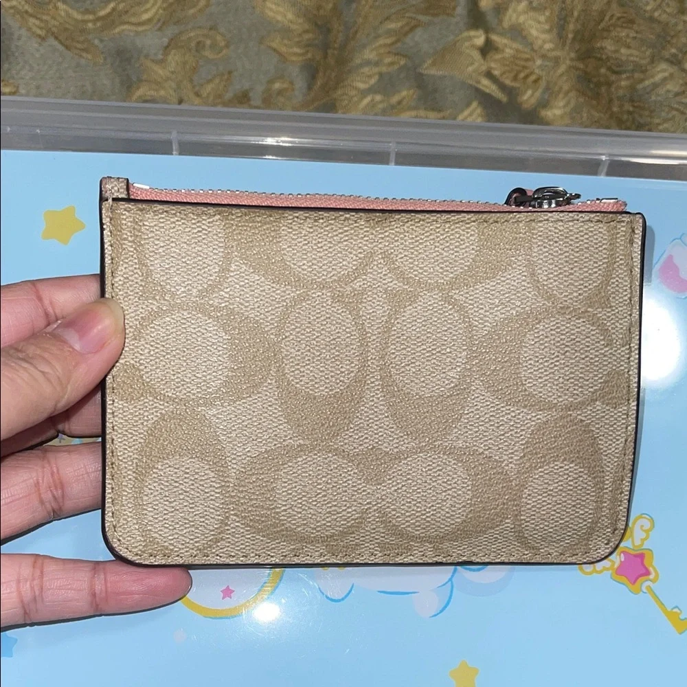 Coach Beige Signature wallet/cardholder